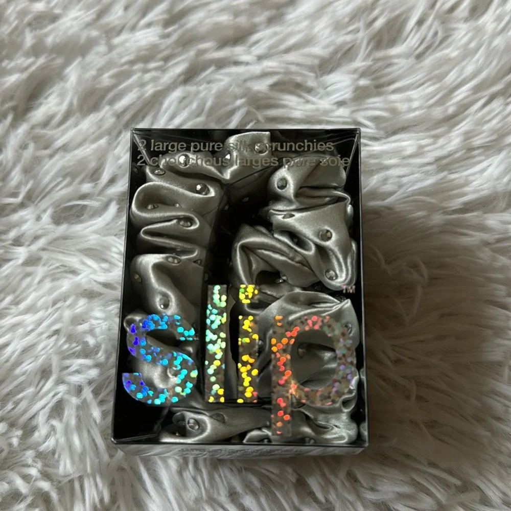 (2) SLIP Moonlight Embellished Silk Scrunchies